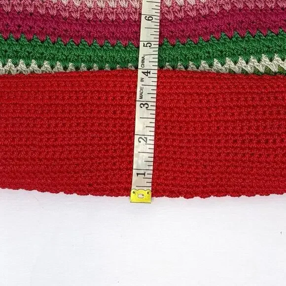 The Sak Crochet Shoulder Bag Handbag Purse Multi Color Rainbow - Picture 10 of 11